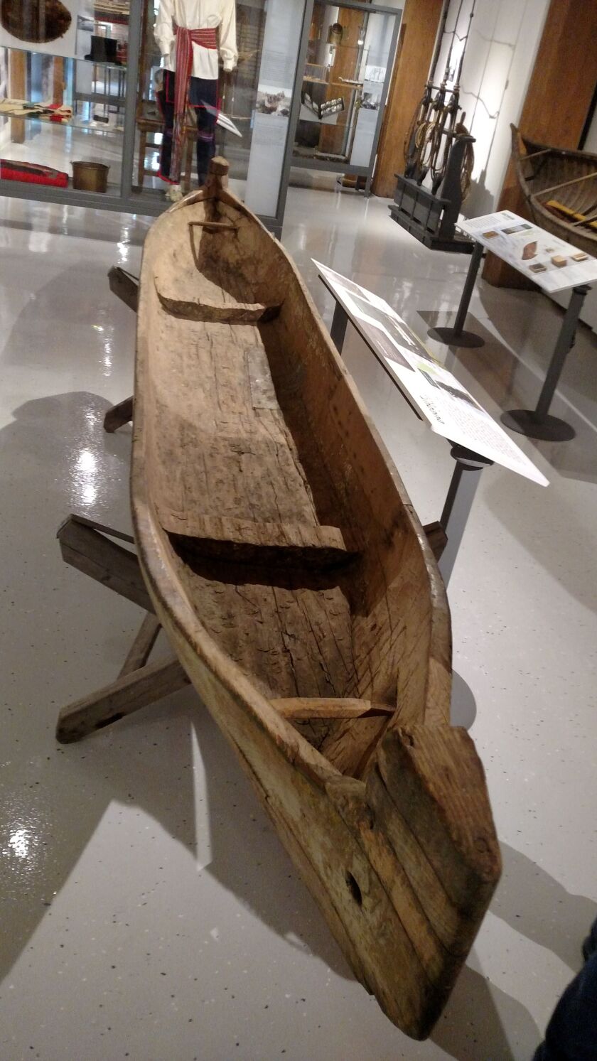 One of Ralph Frese’s canoes on display at the Chicago Maritime Museum.<br>Credit: Dale Bowman
