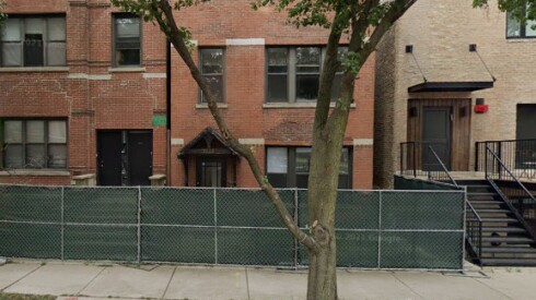 The building at 2222 W. Ohio St. has wire fencing surrounding it and awaits designer Alison Victoria on Season 3 of “Windy City Rehab.”