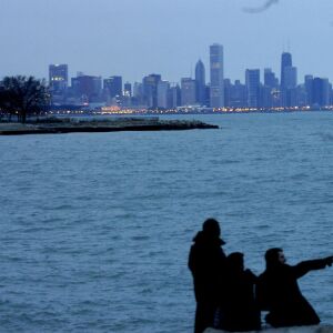 The Chicago skyline from Promontory Point in Burnham Park | Sun-Times archives.