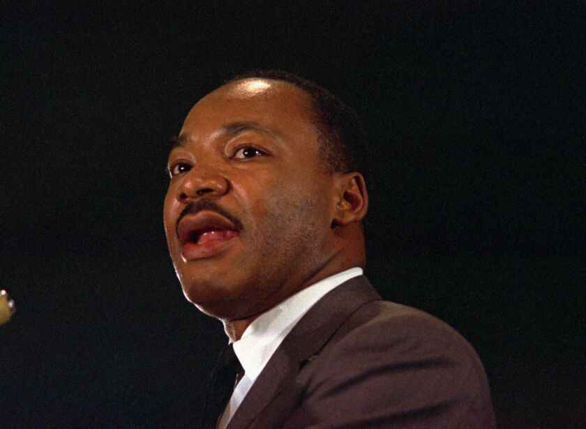 The Rev. Dr. Martin Luther King Jr. speaks April 15,1967, at a peace rally in New York City. | AP Photo/File