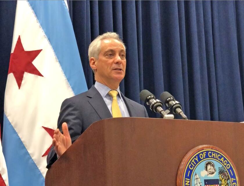 Mayor Rahm Emanuel’s car has been cited for eight violations resulting in fines in the past five years: six parking tickets, one ticket for a red-light camera violation and one for a speed-camera violation. | Fran Spielman / Sun-Times
