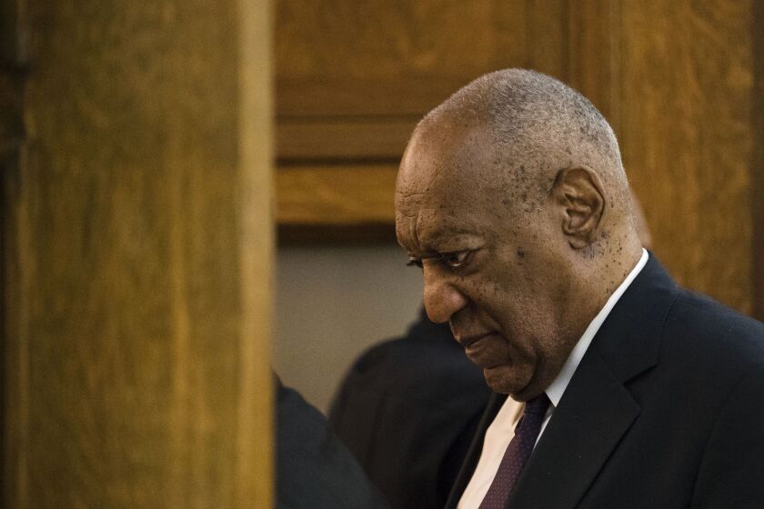 Bill Cosby walks to the courtroom during a break in his sexual assault trial in Norristown, Pa. on Tuesday. | Matt Rourke/Associated Press pool photo