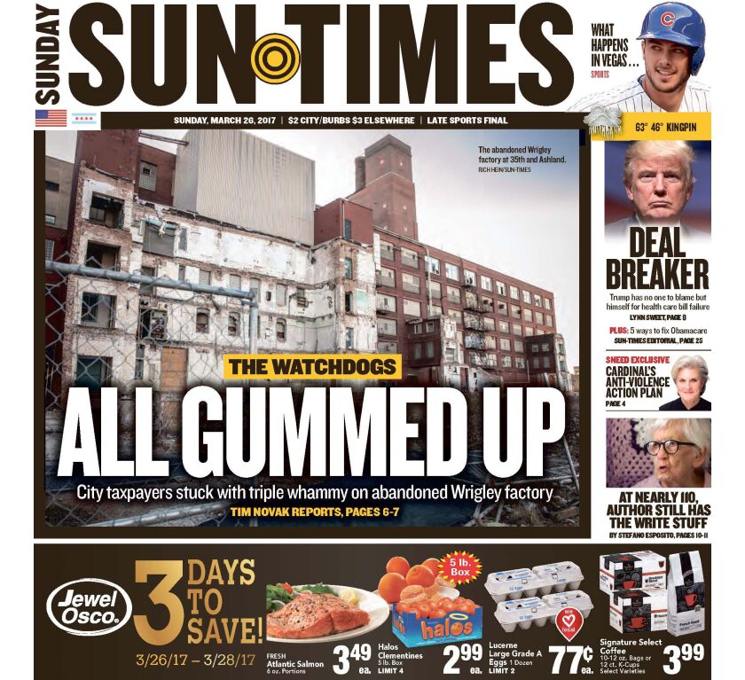 Read The Watchdogs’ March 2017 report “City taxpayers stuck with triple whammy on abandoned Wrigley factory.”