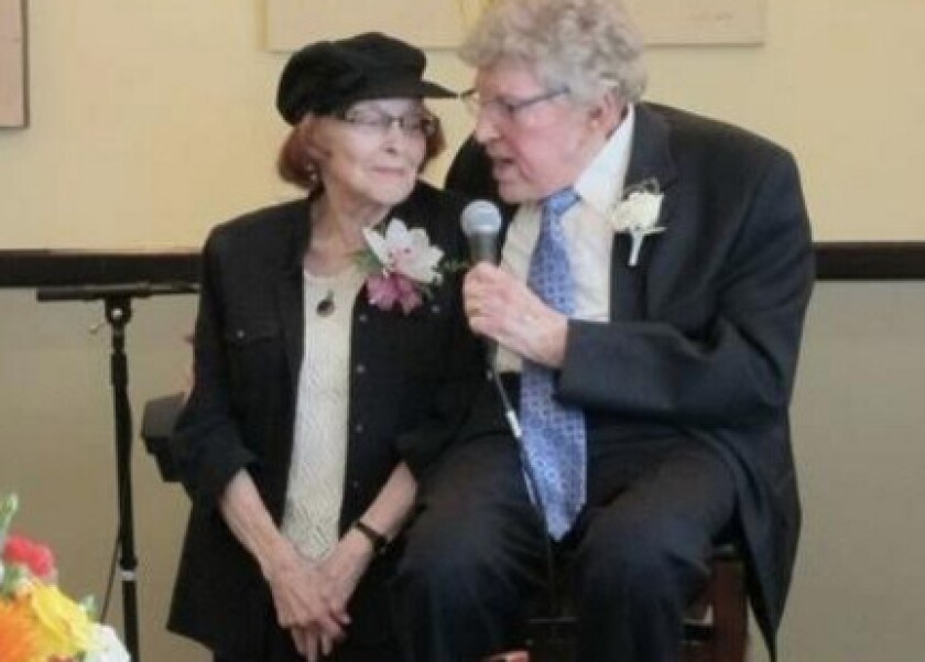 Jessie and Dale Lind at their 70th wedding anniversary / family photo