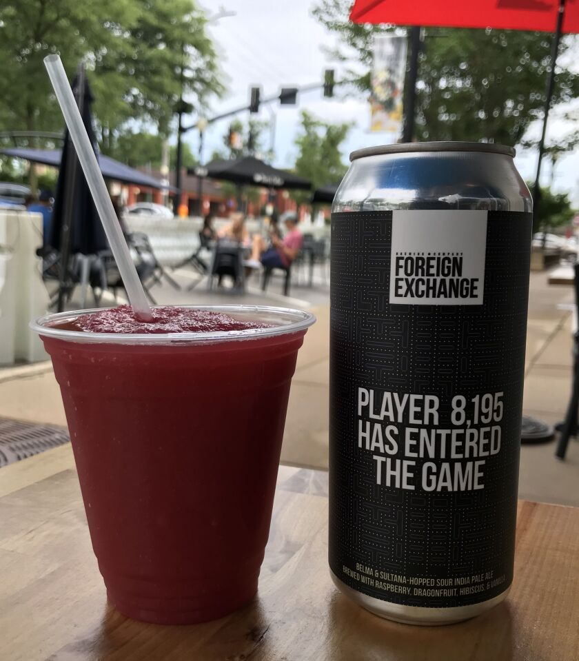 The “Foreign Exchange” beer slushie at Orange & Brew Bottle Shop and Tap Room in Downers Grove. | Courtesy Orange & Brew Bottle Shop and Tap Room