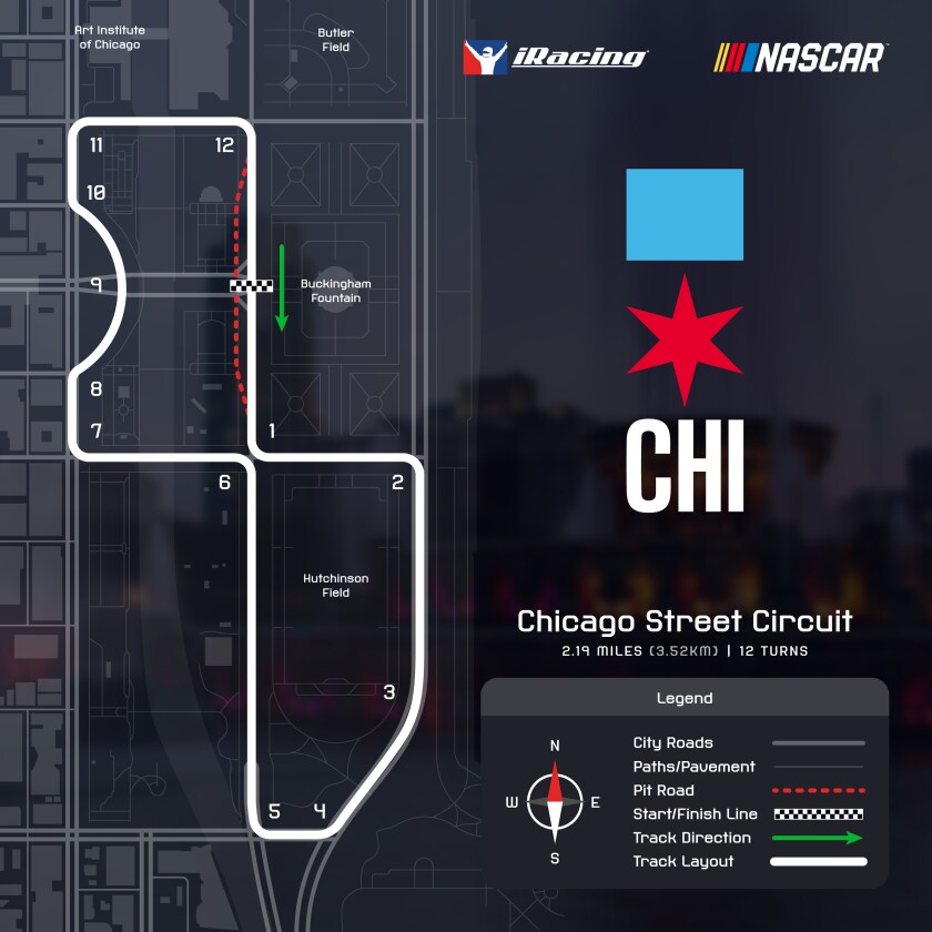 Map of the street course of the race taking place June 2 at 7 p.m.