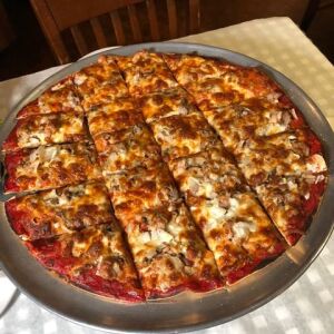 Tavern-style thin crust pizza at Pat’s in Chicago. | Sun-Times Staff