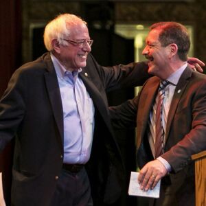 U.S. Sen. Bernie Sanders headlines a campaign rally for Cook County Commissioner Jesus “Chuy” Garcia, a candidate for Illinois’ 4th Congressional District, at Apollos 2000, 2875 W. Cermak Rd., on Wednesday afternoon, Feb. 22, 2018. | Ash