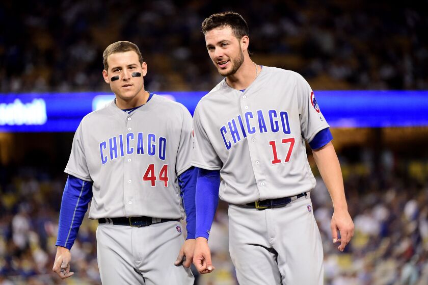 <em>Anthony Rizzo (left) and Kris Bryant. (Getty Images)</em>