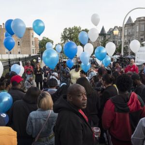 Vigil for Maurice Granton Jr., who was fatally shot by Chicago Police. | Rick Majewski/For the Sun-Times