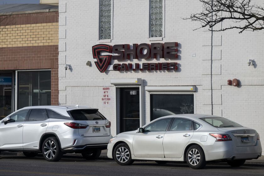 Shore Galleries, a gun store and range, at 3318 W. Devon Ave., Wednesday, Jan. 11, 2023, in Lincolnwood.