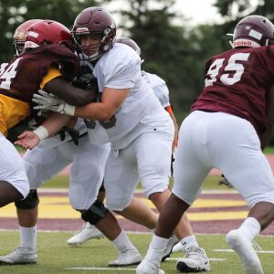 Loyola’s Josh Kreutz during practice.