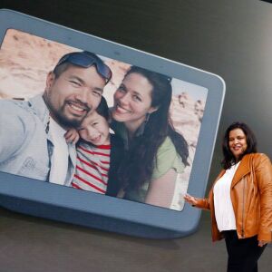 Goggle’s Diya Jolly talks about the new Google Home Hub. | AP Photo