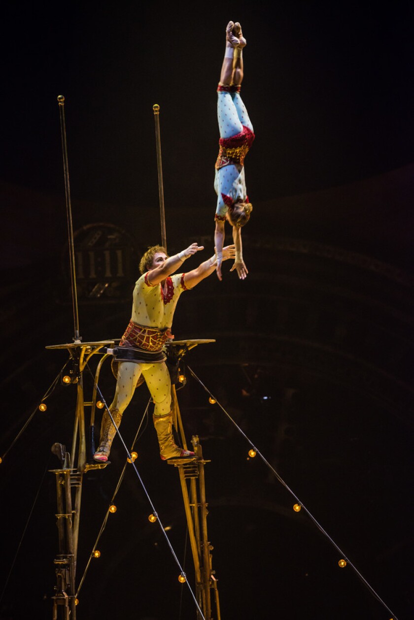 The Russian Cradle act in Cirque du Soleil’s “Kurios – Cabinet of Wonders.” (Photo: Martin Girard)