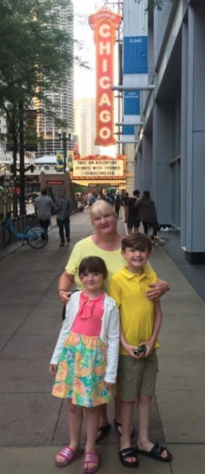 Mary Burke-Griffin and her children, Marty and Bridget, attended the SpongeBob Musical. | Family photo