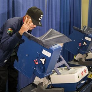 Chance The Rapper votes in the Chicago municipal election at the Loop Super Site, 175 W. Washington St., Tuesday afternoon, Feb. 26, 2019. | Ashlee Rezin/Sun-Times
