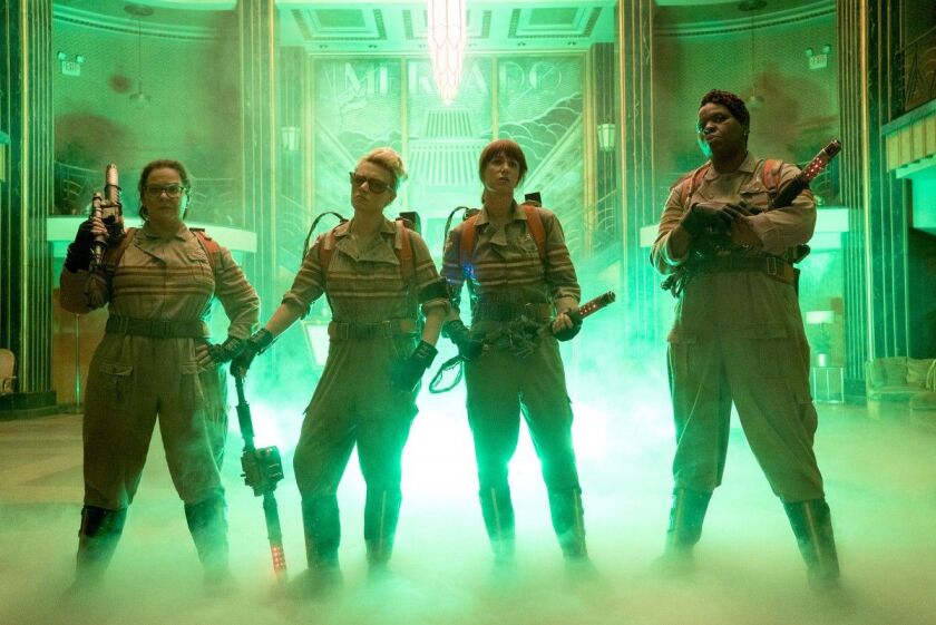 Melissa McCarthy (from left), Kate McKinnon), Kristen Wiig andLeslie Jones in “Ghostbusters.” | Columbia Pictures