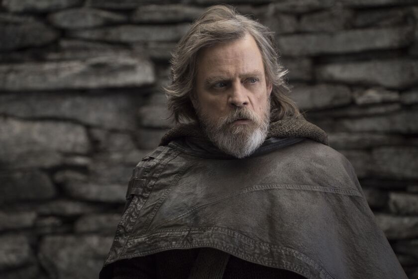 Mark Hamill as Luke in “Star Wars: The Last Jedi.” | . Lucasfilm