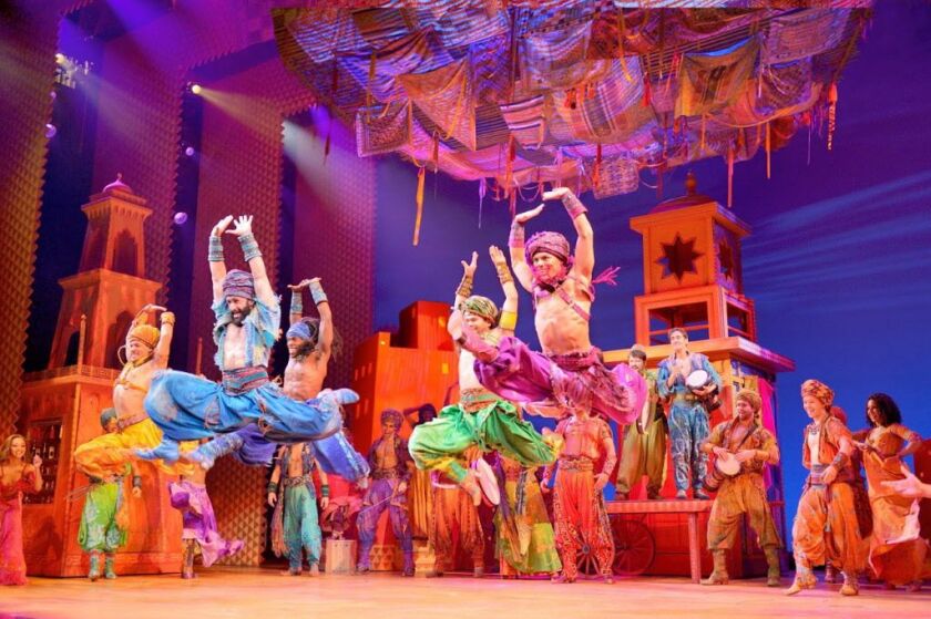 “Aladdin” runs through Sept. 10 at the Cadillac Palace Theatre. | PHOTO BY DEEN VAN MEER.