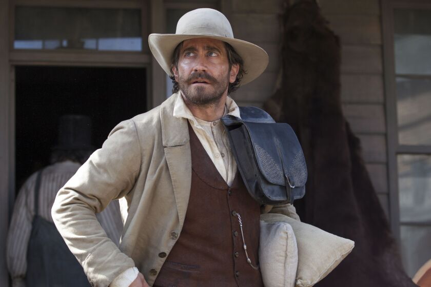 Jake Gyllenhaal stars as Morris in Jacques Audiard’s THE SISTERS BROTHERS, an Annapurna Pictures release.<br>Credit : Magali Bragard / Annapurna Pictures