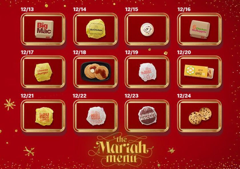 The McDonald’s “Mariah Menu.”