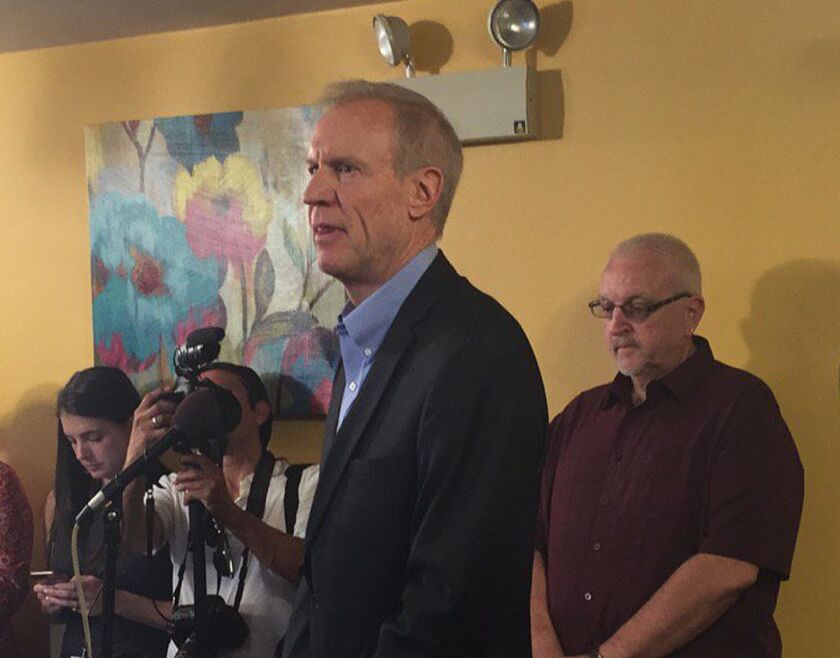 Speaking at Club 81 Too, Gov. Bruce Rauner urged lawmakers not to override his veto of the budget package passed by the House on Sunday and the Senate on Tuesday. The Senate immediately overrode that veto on Tuesday, and an override vote will be held in t
