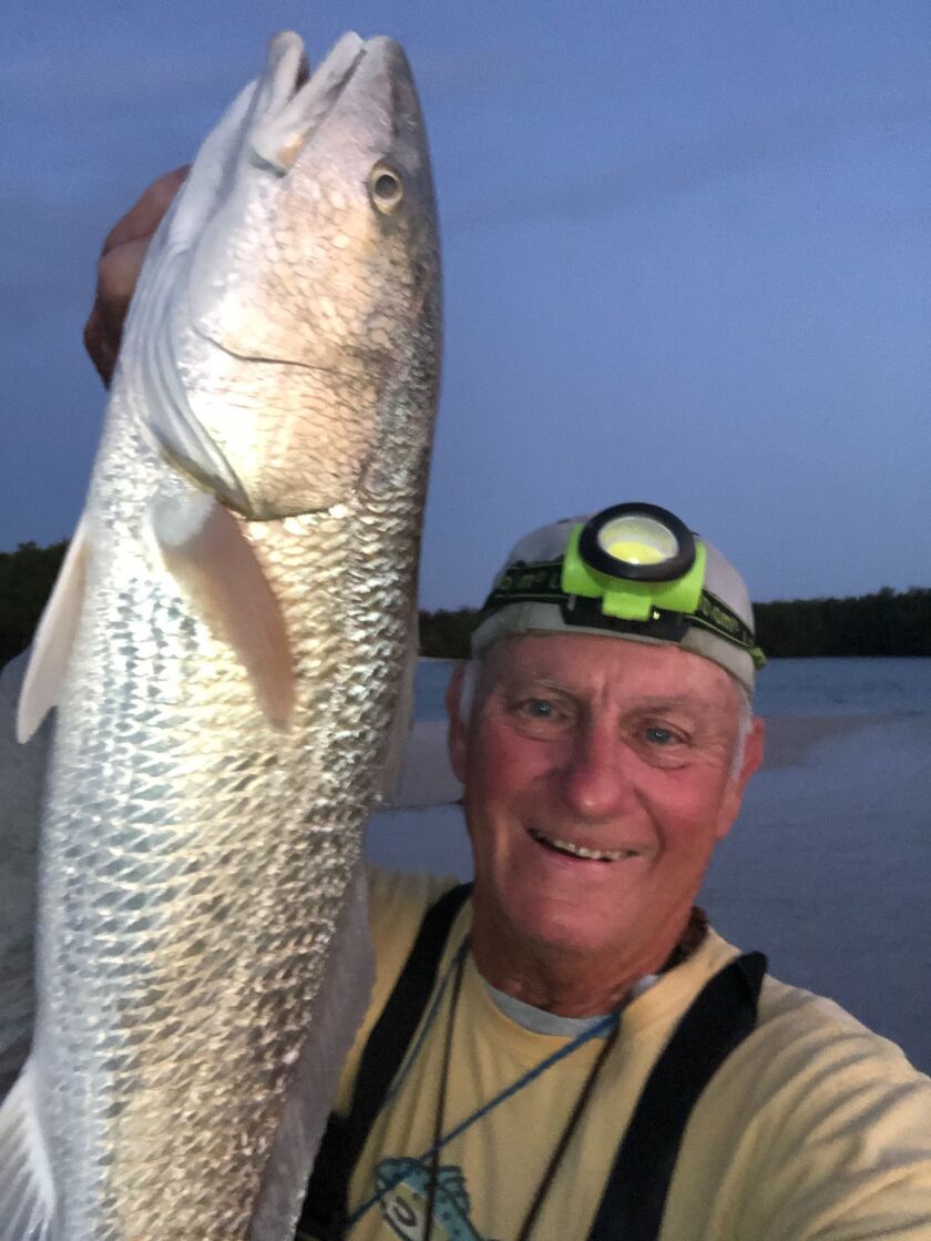 George Peters with a big redfish from Florida. Provided photo