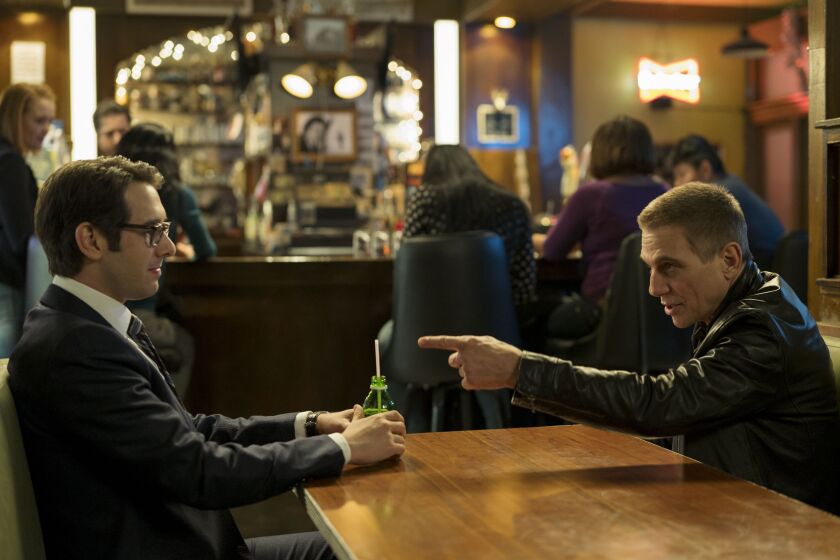 Josh Groban (left) and Tony Danza in a scene from “The Good Cop.” | Netflix