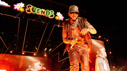 Llandel Veguilla Malavé, aka Yandel, performed with his longtime collaborator Wisin at Sueños Music Festival in 2023.
