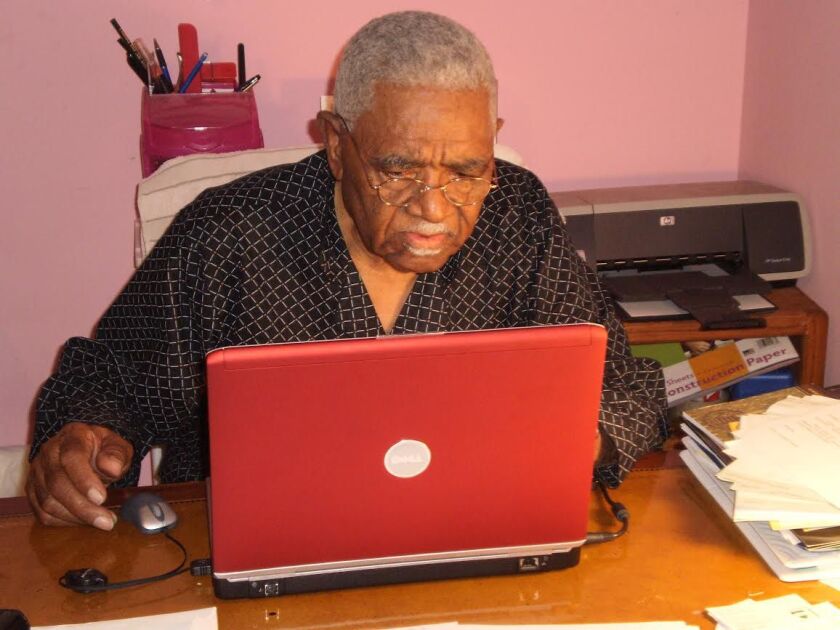 Pastor James Bass using google to study the bible. | Provided photo