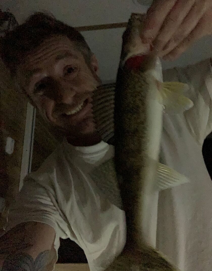 John from Cary with a beautiful lake Mille Lacs walleye. Provided by McQuoid’s