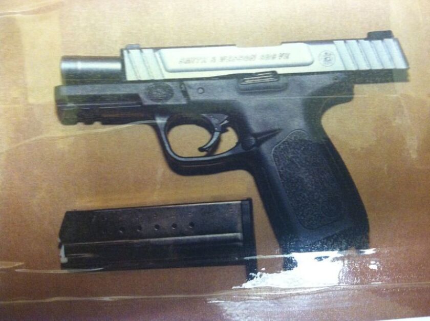 A Smith & Wesson 9mm SD9VE handgun like the one used in the Dec. 22 shooting. This weapon was recovered by police in Connecticut in 2015.