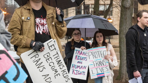 A 2023 demonstration in support of transgender rights.