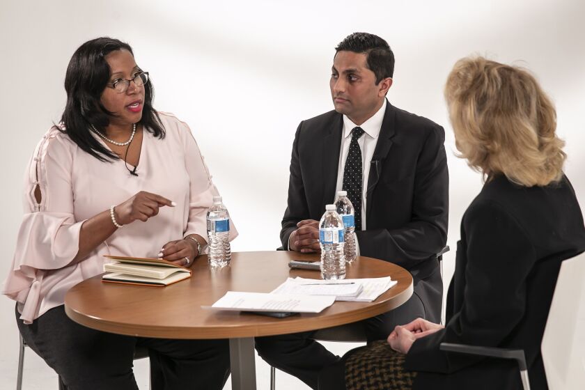 City Treasurer candidate Melissa Conyears-Ervin responded to her opponent’s more ambitious proposals by saying it’s OK to “look at concepts that will benefit us down the road” but that dealing with a looming pension-funding crisis remains one of her prima