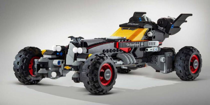 Constructed from more than 350,000 Lego bricks, this 17-foot long, lifesize Lego Batmobile is inspired by the Speedwagon that will be featured in the upcoming Warner Bros. “The LEGO Batman Movie.” The car will be on display at the 2017 Chicago Auto Show.