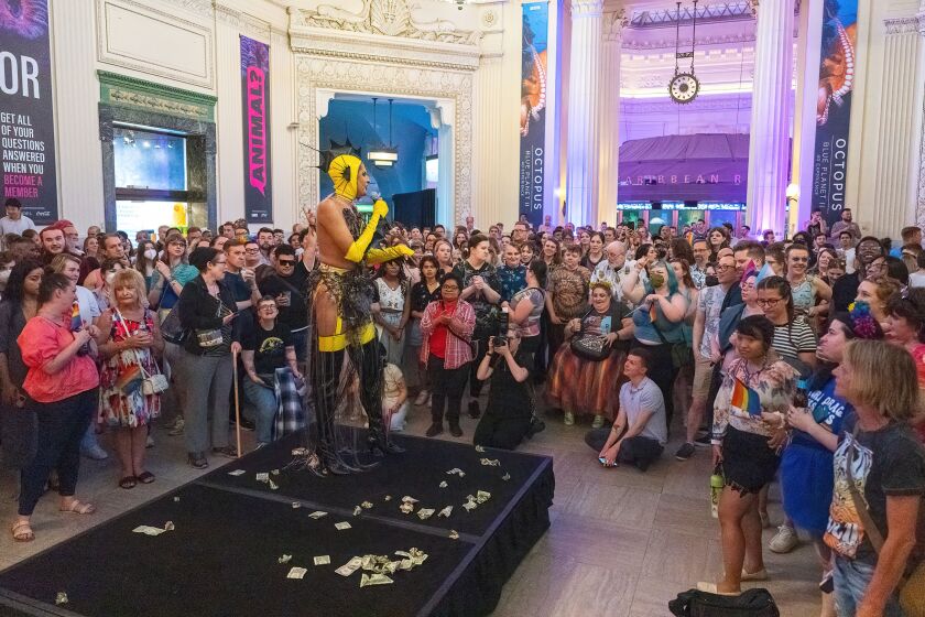 Pride Night drag show at the Shedd Aquarium