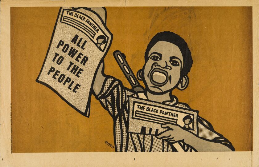 ‘All Power to the People,’ 1969, by Emory Douglas. | ‘West By Midwest,’ Museum of Contemporary Art, Chicago