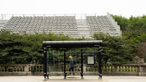 Work crews are setting up grandstands along streets in and around Grant Park for first Chicago Street Race in 2023.