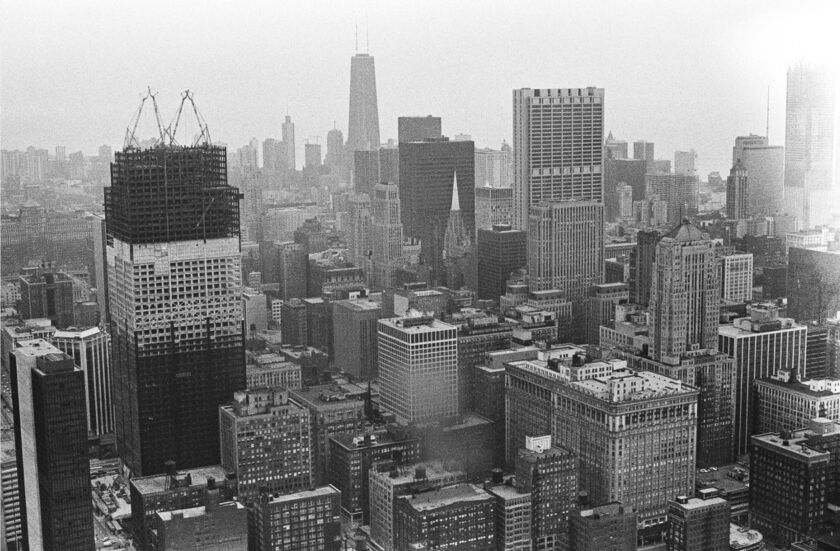 The Sears Tower under construction in May of 1972.