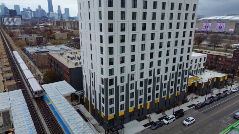 Westhaven Park Station was developed on unused land near the CTA Green Line.