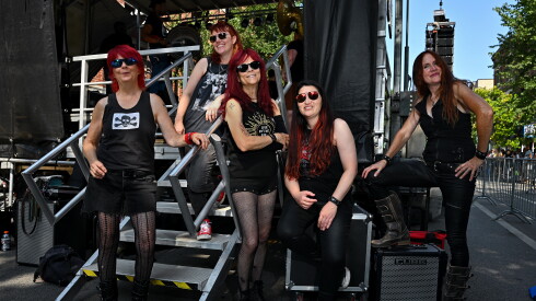 Behind the scenes of a cover band, The Gingers, at the Roscoe Village Burger Fest.