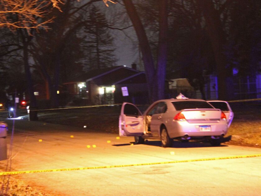 Police investigate a fatal shooting about 7 p.m. Tuesday, February 5, 2019, in the 16200 block of South Winchester Avenue in Markham. | Justin Jackson/ Sun-Times