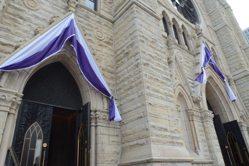Holy Name Cathedral in the North Loop, built with Lemont limestone.
