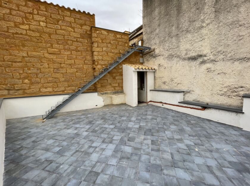 The rooftop deck of Meredith Tabbone’s Italian home, which is being renovated. The Chicago woman bought the home for $6,000 in an online auction before seeing it in person. She has since purchased the adjacent property so she can expand the home. In all, she’s spent about $120,000 so far.
