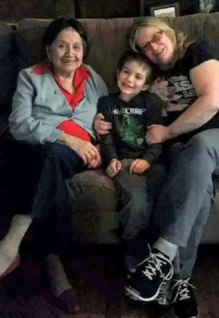Lois Ontiveros with great-grandson Dominick Flores and her daughter-in-law Kathleen Ontiveros. | Family photo