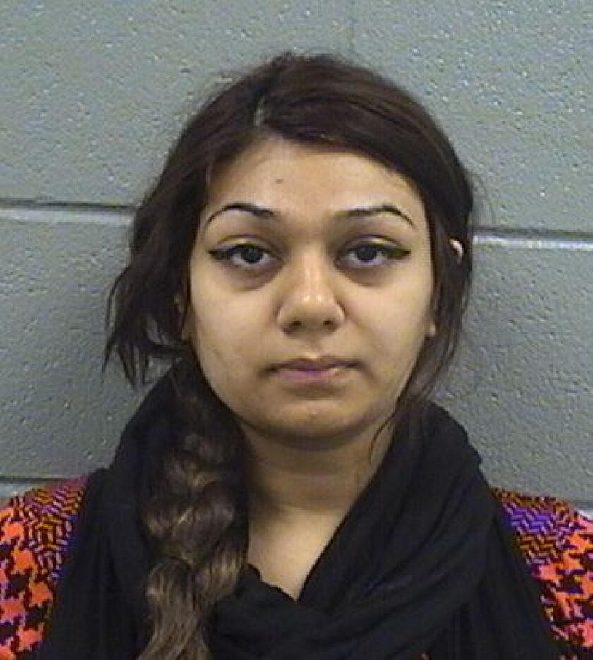 Mubashra Uddin, 19, was charged with first-degree murder for dropping her newborn baby out of an eighth-floor window in Uptown. | Cook County Sheriff’s Dept.