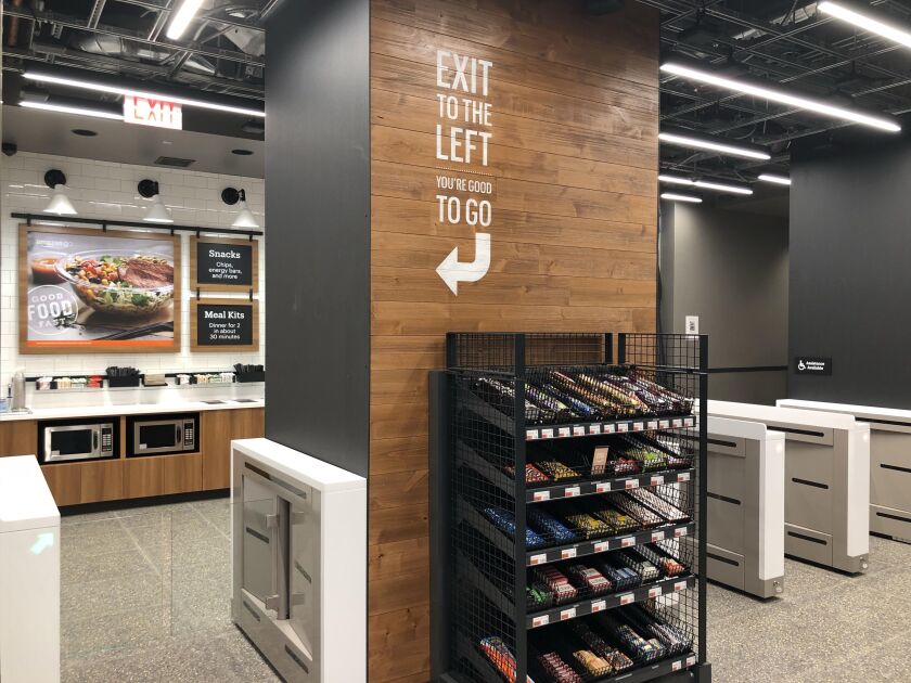 Amazon opened Chicago’s first cashier-less Amazon Go convenience store Monday at 113 S. Franklin St. | Jane Recker/Sun-Times