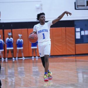 Proviso East’s Devin Spencer (1) guides his offense against Lane, Wednesday 02-27-19. Worsom Robinson/For Sun-Times