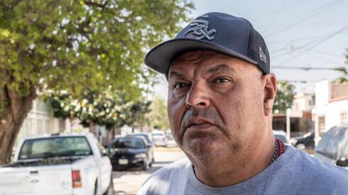 Gonzalez-Jasso wears a Chicago White Sox cap back in his hometown in Mexico,