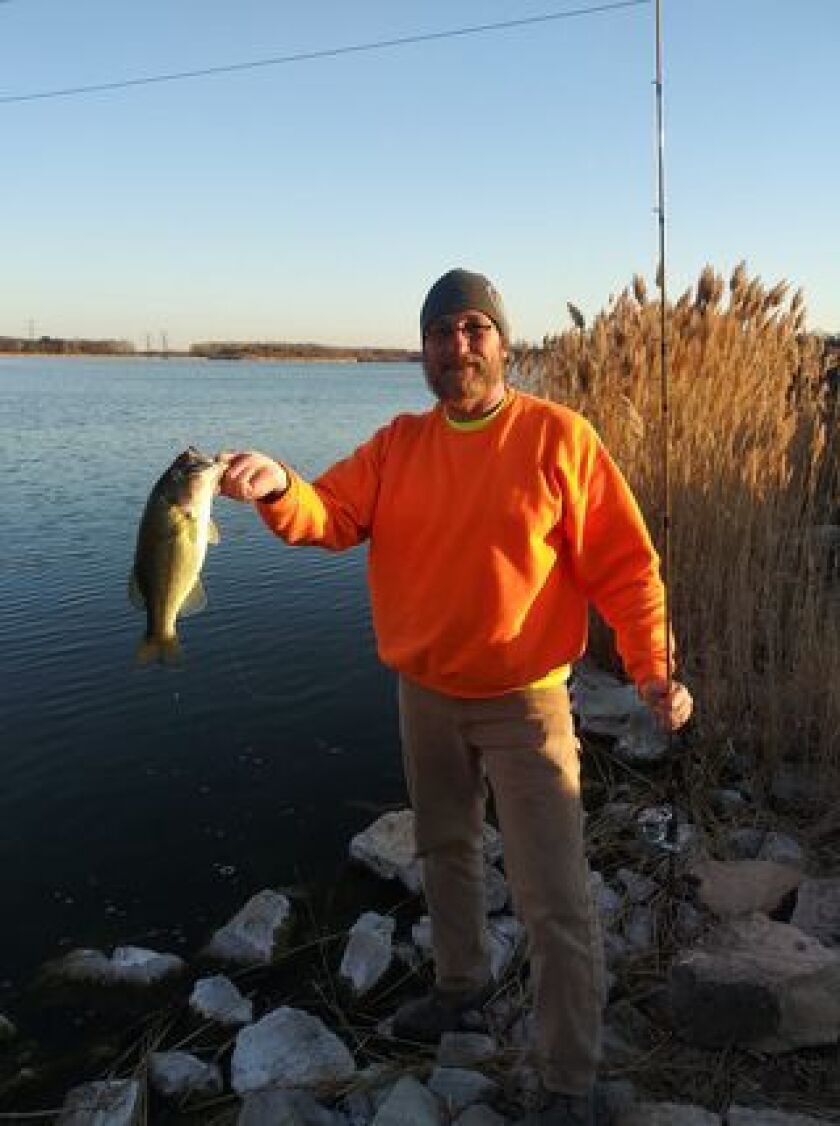 Den Mierzwa sent this largemouth from shore at Braidwood Lake. Provided photo